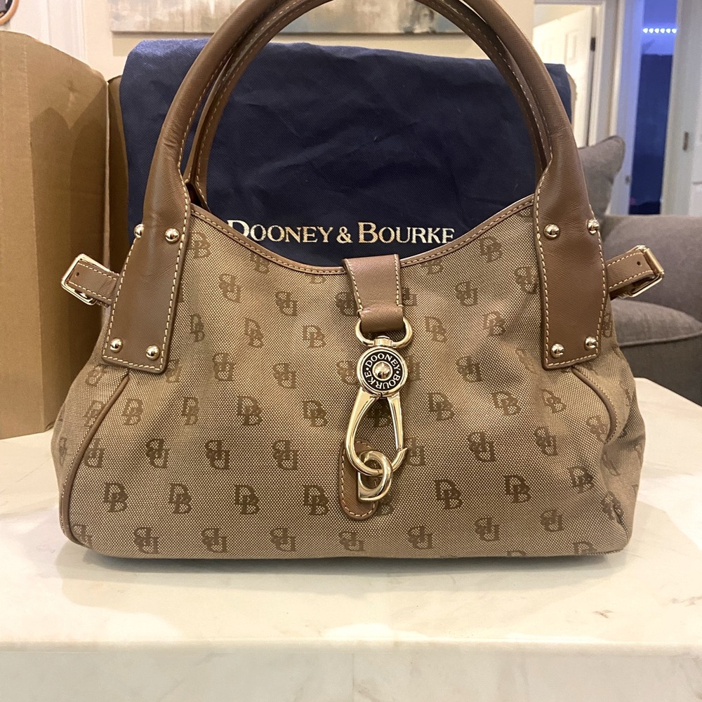 Dooney and Bourke Monogram Logo Locke Satchel